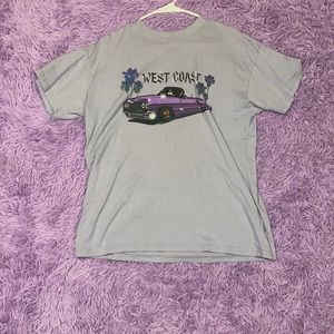 Purple oversized west coast T-shirt